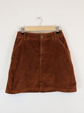 Pact burnt orange corduroy skirt